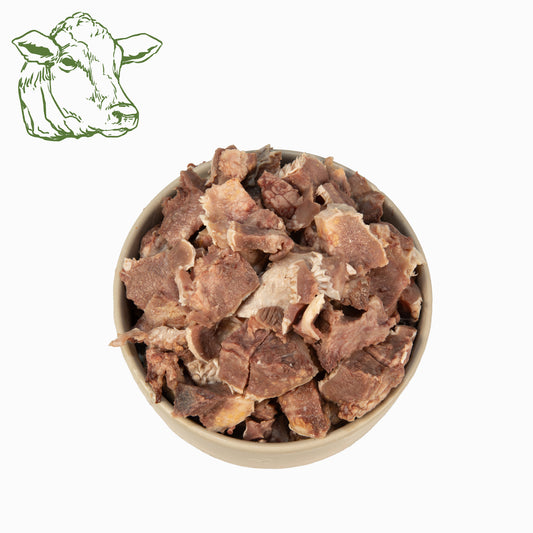 Rindermaulfleisch, gekocht und grob gewolft (500g)